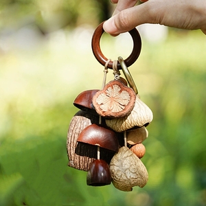 Wholesale Handmade Natural Fruit Shell <b>Wind</b> <b>Chime</b> Bag Charm, Zen Sound Healing Hanging Ornament For Gift Retail Shop - Product Image 3