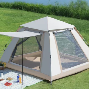 Tente <span class=keywords><strong>en</strong></span> tissu Oxford à quatre côtés entièrement automatique, protection solaire extérieure, ouverture rapide, portable, monocouche, pour 3-4 personnes, <span class=keywords><strong>camping</strong></span>, pique-nique - Product Image 2