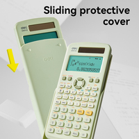 Deli ED991ES # Calculatrice scientifique #417F-10 + 2 chiffres # YELLOW Solar + batterie Examens et étude de l'utilisation du test des étudiants