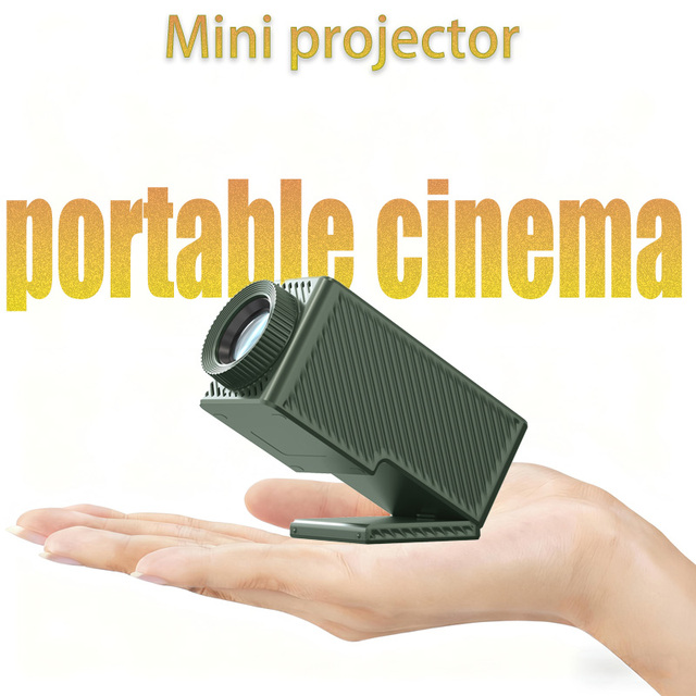 2025 Hot Sell Mini Projector 200 Lumens 720p LED Portable Pico Auto Focus Smart Android 13 4K Support 2.4G+5G WiFi Beamer