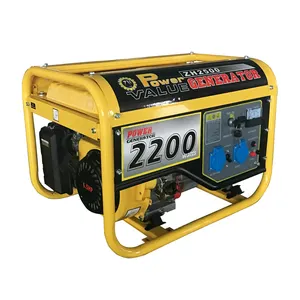 Power Value 220v 2kw 6.5hp gasoline generator set with ISO certified