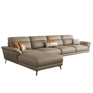 Luxury Nordic Large <b>Sofa</b> Set with Cooling Function Customizable Grey U-Shaped Modular Sectional <b>Sofa</b> <b>for</b> Villa Living Room - Product Image 1