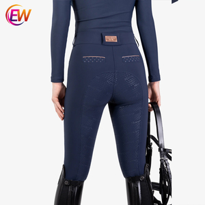 Pantaloni da <span class=keywords><strong>Equitazione</strong></span> in Silicone a Vita Alta, Skinny Fit con Chiusura a Bottoni per Cavallo - Product Image 5