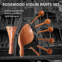 High Grade Violin Parts Rosewood Accessories Set with Peg Tailpiece and Chin Rest Wahyo A-1 Effects