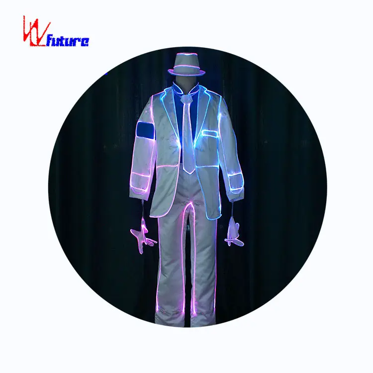 Amazing Tron Dance performing costumes, Michael Jackson dance LED suits with DMX