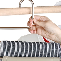 Porte-vêtements pliant multicouche en aluminium en forme de S, gain de place, organisateur de placard, cintre à crochets pour pantalons et foulards