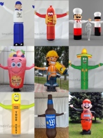 Figure gonflable de publicité énorme faite sur commande de PVC extérieur imperméable LED lumières modèle gonflable pour la promotion d'affaires