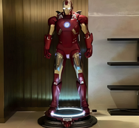 Patung Karakter Marvel 1:1 Ornamen Besar Bercahaya Iron Man Dekorasi Kafe Internet Bioskop