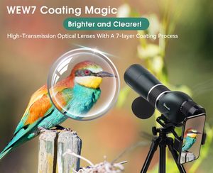 20-60X60 <strong>ED</strong> Monocular Prism <strong>Spotting</strong> <strong>Scope</strong> for Hunting Bird Watching and Outdoor Activities - Product Image 6