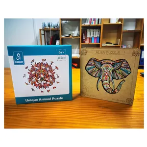 Desain Baru Teka-teki 3d Warna-warni Motif Hewan Novel dan Unik Mainan Montessori Mainan Kayu Teka-teki Grosir