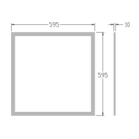 Panneau lumineux LED intelligent 600*600mm carré en aluminium pour maison moderne, bureau, hôtel, application Tuya Smart Life, Alexa, RGBW 2800-6500K