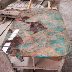 Design di Piano di Lavoro per Isola Cucina in Quarzite Amazonite di Altissima Qualità - Product Image 2