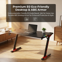 Bureau de Gaming Extensible Moderne AOR avec Plateau Épaissi en Fibre de Carbone et Cadre en Acier Fixe – Idéal pour le Bureau, les Jeux, Usage Commercial et Vente en Gros Usine