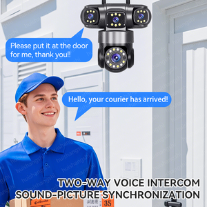 Ngoài trời 1100000lm 6000W IP67 năng lượng mặt trời Vườn đường phố ánh sáng 10K UHD 4 ống kính IP không dây PTZ 4G Wifi CCTV giám sát Camera An Ninh - Product Image 6