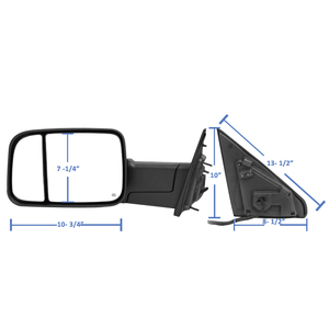 Para Dodge para Ram 1500 2019-2024 espejo <span class=keywords><strong>de</strong></span> remolque lateral con lámpara <span class=keywords><strong>de</strong></span> Charco <span class=keywords><strong>de</strong></span> señal <span class=keywords><strong>de</strong></span> giro calentada eléctrica nueva condición punto ciego - Product Image 1