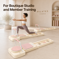 Planche de Pilates pliable Studio Supply avec rail coulissant stable, planche d'exercice Pilates pour les cours de Pilates en boutique