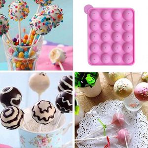 Cupcake <b>Baking</b> Mold Cake Stick Mold Tray Lolly Party Cavity <b>Silicone</b> 20 Pink Moulds Custom OEM & ODM - Product Image 3