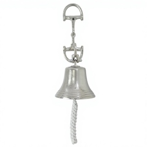 Campana Decorativa de Metal para Montar en la Pared, Estilo Bocado de Caballo, Campanas Decorativas para el Hogar y Jardín, Artículos de Decoración de Estilo Ecuestre, Campana de Puerta Fundida a Mano - Product Image 1