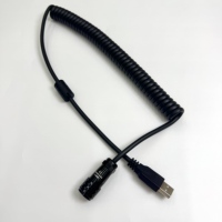 Câble d'assemblage aéronautique personnalisé Weipu SA12, connecteur push-pull premium, faisceau de câbles USB 2.0 en spirale pour usage industriel