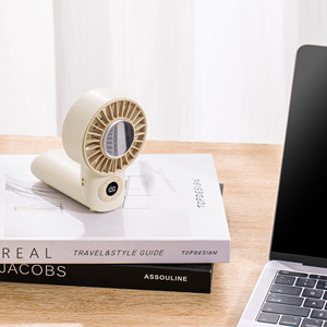Handheld Air Cooling <b>Fan</b> LED Display Wind Level Portable <b>USB</b> Rechargeable Semiconductor <b>Mini</b> Foldable Neck Car Outdoor Plastic - Product Image 5