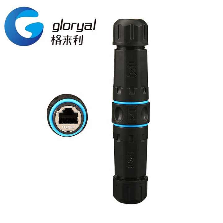 Female Rj45 Waterproof Waterproof RJ45 Connector cat6 RJ-45 Modular Jack Female 8 Pin IP67 ...