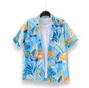 Chemise décontractée hawaïenne de qualité supérieure, légère, respirante, à imprimé tropical, à manches courtes, pour les vacances à la plage - Product Image 1