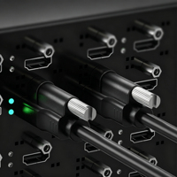 Câble HDMI 2.0 4K/60Hz avec vis de verrouillage, connecteur plaqué or, cordon HDMI pour PC portable vers moniteur HDTV