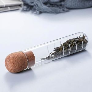 Wholesale Glass Tea Infuser Mini Transparent Tea Strainer <b>Cork</b> Glass <b>Bottle</b> Tube Brewing Test Tube Tea Set Kitchen Tools - Product Image 3