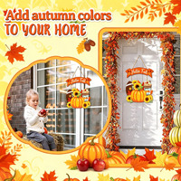 Panneau de bienvenue pour la porte 'Bonjour l'automne' en bois, motif citrouille, latte aux épices et tournesol, décoration suspendue pour porte d'entrée, décoration murale et décorations pour la maison