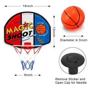 סלאם דאנק מיני נייד כדורסל חישוק סט מתכוונן ילדים מיני פלסטיק כדורסל חישוק סט