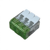 Connecteur de bornier électrique rapide et compact P04-3P à brancher, en PA66, pour câblage rapide de conducteurs de lumières
