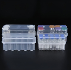 Boîte <span class=keywords><strong>de</strong></span> stockage <span class=keywords><strong>de</strong></span> sérum <span class=keywords><strong>de</strong></span> peptides en plastique PP <span class=keywords><strong>de</strong></span> qualité médicale transparente, 3-20 ml, support pour kit <span class=keywords><strong>de</strong></span> peptides GLP-1, empilable et interverrouillable - Product Image 3