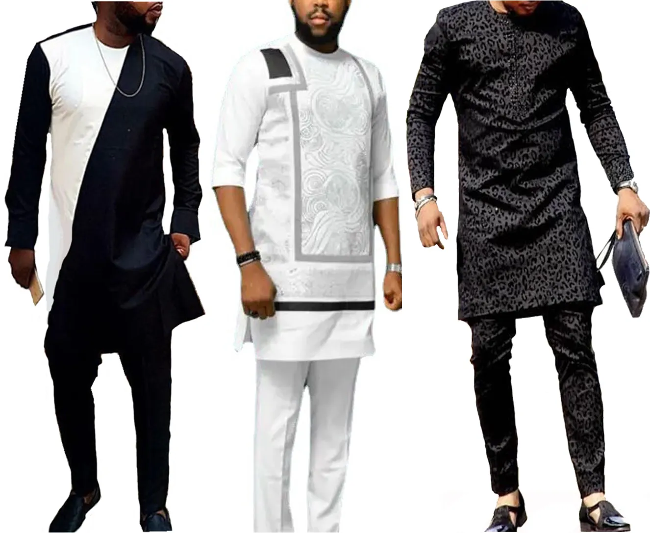 New arrival African men 2 piece set Polo dress Long sleeve Summer suit islamic men clothing muslim clothes men thobe morocco