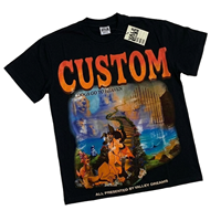 T-shirt à manches courtes en coton 100% personnalisé, imprimé DTG, 230g, coupe ample, tricoté, respirant, effet délavé vintage