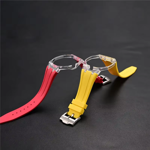 FORWELLENY Custom PC Transparent Watch Case Liquid Silicone Strap <strong>Mod</strong> <strong>Kit</strong> for Royal Pop SW Replacement Wristband Set - Product Image 5