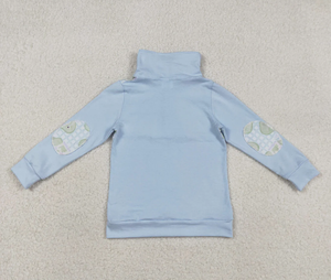 เสื้อโปโลแขนยาวลายตารางสำหรับเด็กชายและเด็กหญิง - Product Image 2