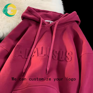 Sudaderas con Capucha Personalizadas de Algodón y Poliéster de Gran Peso, 500 g/m², Estilo Urbano, con Estampado Gráfico 3D en Relieve para Hombre, 2026 GC - Product Image 1