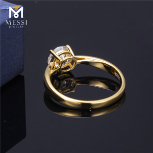 Bague Messi Jewelry MSR-371 en platine et or, forme ronde, avec diamant de laboratoire - Product Image 2