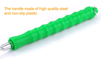 Crochet de ligature rétractable en acier au carbone vert pour la fixation de barres d'armature et de fils d'acier, outil de perçage pour la fixation des renforts de chantier