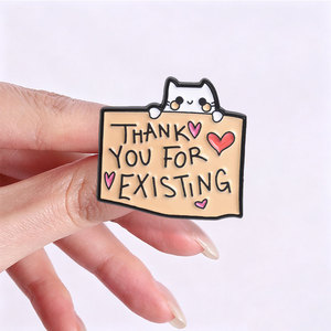 Ensemble de broches en émail avec citation d'ours et de chat, broche animale Kawaii, cadeau pour amis et famille - Product Image 2