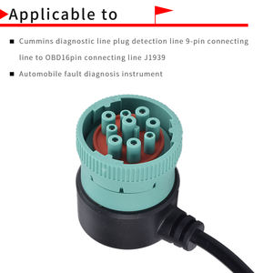 Cavo per auto Obd personalizzato connettore diagnostico per camion ad angolo retto 9 Pin J1939 a Obdii 16 Pin maschio femmina J1939 cavo Obd2 - Product Image 4