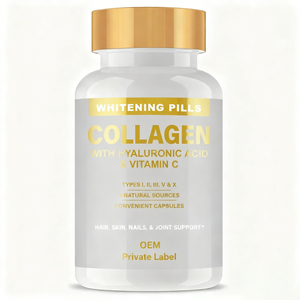 Kapsul Kolagen Herbal Asam Hialuronat Vitamin C Glutathione Pemutih Kulit Anti-penuaan Pengelola Energi OEM 60/90 Kapsul - Product Image 1