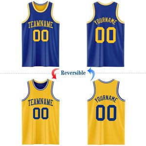 Maillot de basket-ball réversible personnalisé avec nom et numéro d'équipe, débardeur de sport unisexe sublimé anti-humidité - Product Image 2