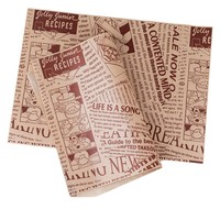 Papier d'emballage alimentaire jetable personnalisé pour hamburgers, en papier ciré imprimé, résistant à la graisse et à l'humidité (PE)