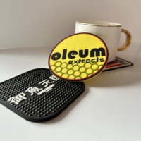 Alas Cangkir Silikon Murah Pabrik, Coaster Teh Anime Logo Kustom, Alas CPU Karet PVC dengan Logo