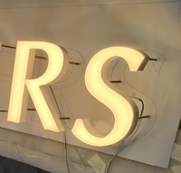 YIJIAO Vente en gros de lettres en acrylique à éclairage frontal LED, lettres en acrylique 3D personnalisées pour la décoration de bâtiments