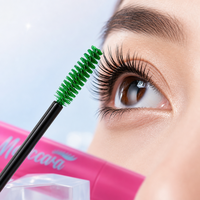 Mascara allongeant rose vif en gros, tube personnalisé OEM, formule résistante à la transpiration, emballage en coffret cadeau