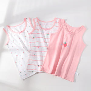 Été garçon gilet 100% coton fille haut sans manches débardeur unisexe - Product Image 2