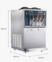 Machine à glace molle instantanée Pasmo S121 Suède Qatar, pompe intégrée, comptoir, glace molle