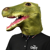 Masque de crocodile en latex personnalisé, accessoire de costume amusant et mignon pour fête d'Halloween, cosplay, jouet
